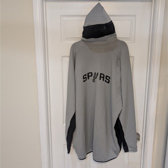 Nike San Antonio Spurs Men's 4XLT NBA Therma Flex Dri Fit Hoodie Gray Showtime - Picture 2 of 13